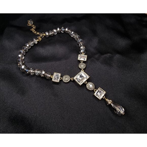 Heidi Daus Statement Necklace With Clear Crystal Accents & Gold-Tone Finish Adju - Picture 4 of 7